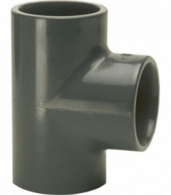 PVC-U – Manchon adhesif Piece en T, 90 mm, manchon adhesif universel