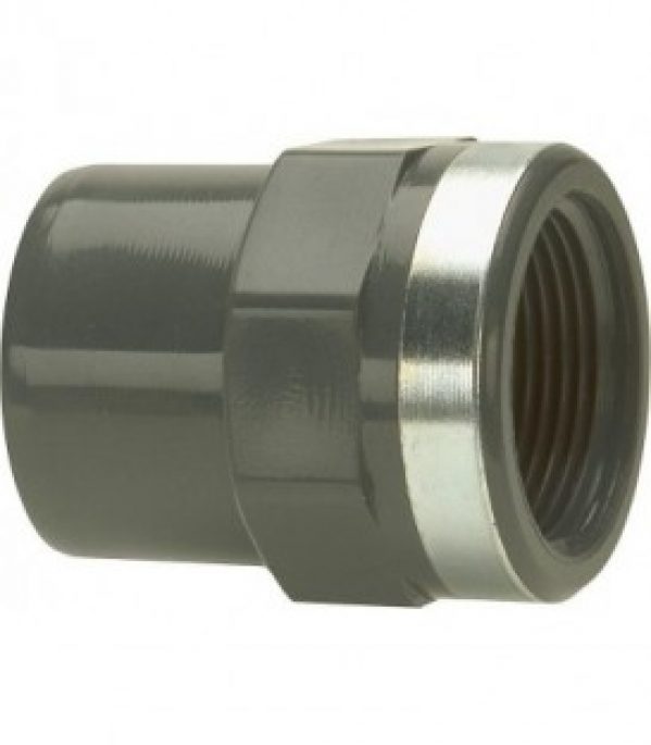 PVC-U – Raccord adhesif Nipple de reduction 50 mm x 11/4&Prime;, filet femelle