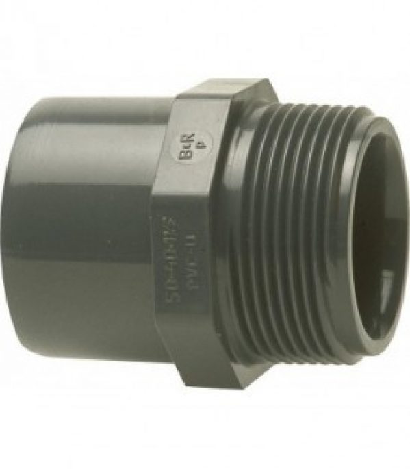 PVC-U – raccord à coller manchon fileté de transition 25/20 mm x 3/4&Prime; filetage male
