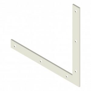 Équerre de renfort en acier carré à bouts carrés