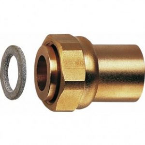 Raccord 2 pièces – à joint plat – pour robinet Gaz (JPG) – tube cuivre