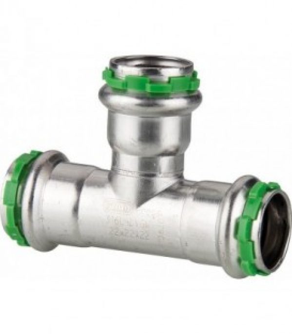 Raccord a sertir inox VCE130, Te 35 mm, avec contour V