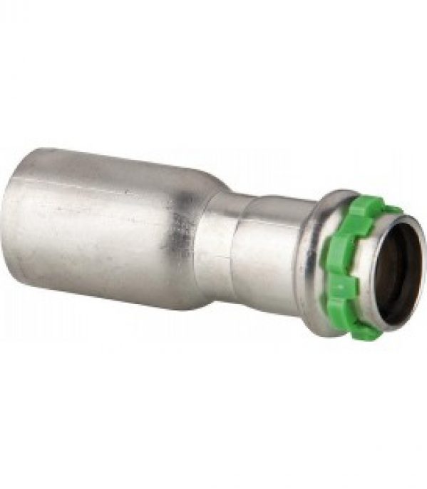 Raccord a sertir inox VCE243, reduction, male/fem 28×18 mm, contour V