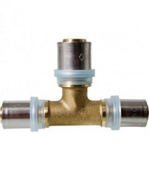 Raccord a sertir pour MSVR Piece en T avec sortie centrale élargie – 16×2-20×2-16x2mm