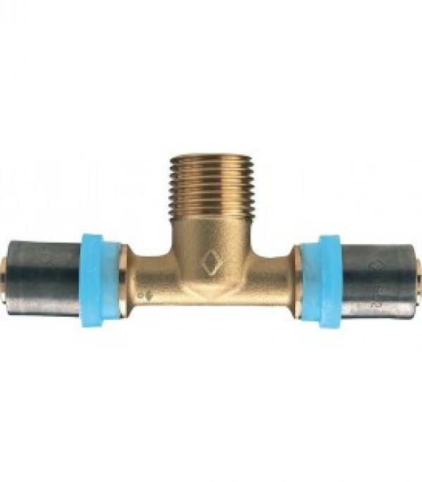 Raccord a sertir pur MSVR Turbo Press Té transition avec fil. male 18x2mm-1/2&Prime;x18x2 mm