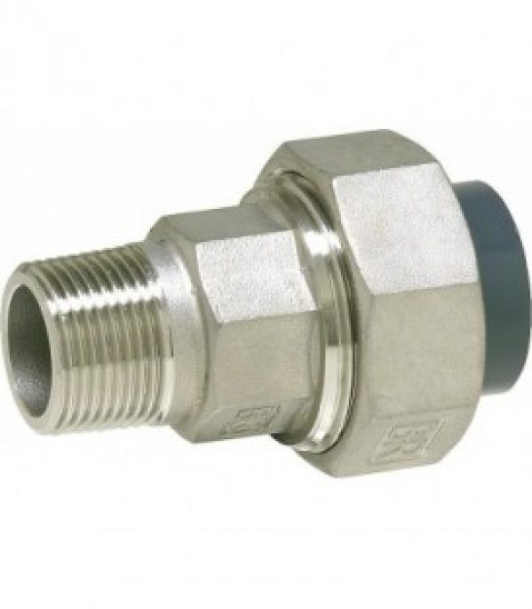 Raccord adhesif vissé raccord vissé PVC-U/V2A 50mm x filetage male 1 1/2&Prime;