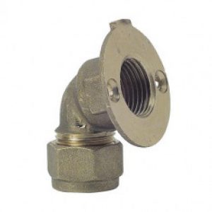 Raccord à compression tube PER Ø12 ou Ø16 – Coude mural 105°- F 1/2&Prime; (15/21) – Somatherm