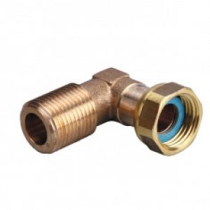 Raccord coudé 90° à joint plat gaz – 500 mbar