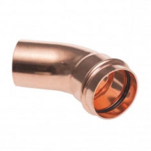 Raccord cuivre à sertir – Courbe 45° Mâle/Femelle DISPONIBLE en 10 MODÈLES