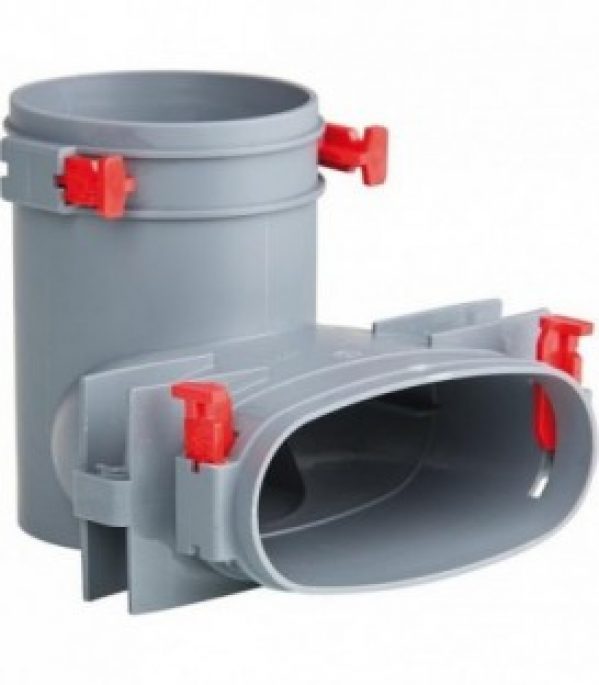 Raccord de transition vertical rond/oval Type FRS-üV 51/75