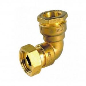 Raccord DECA laiton tube PE – Coude à écrou prisonnier