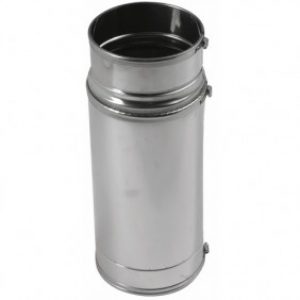 Raccord droit de départ foyer télescopique en inox