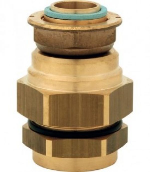 Raccord Flexiclic, entrée DN25 sortie écrou-tournant joint plat pour compteur fem 6/20