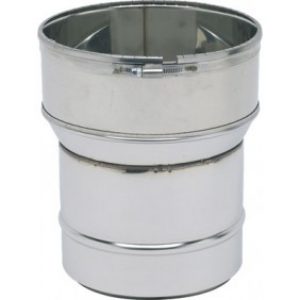Raccord inox avec bagues à griffes pour poêle et tubage flexible