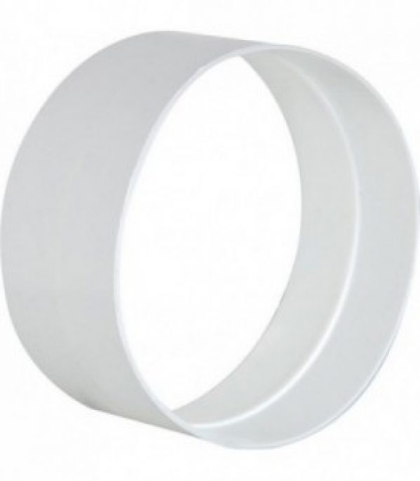 Raccord male DN 150 mm blanc plastique