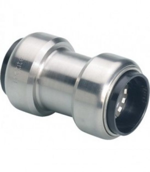 Raccord moule en acier inox Manchon (fem/fem) 42 mm