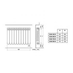 Radiateur 11 Éléments Xian 450 FERROLI