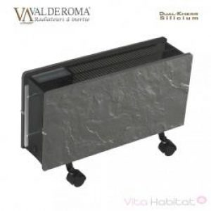 Radiateur à inertie OPTIMUS Ardoise Noire 1600W  – Valderoma PA1600O