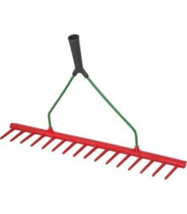 rateau en matiere plastique IDEAL 16 dents droite, une rangée 640 mm, sans manche