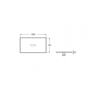 Receveur de douche 160cm Helios Roca