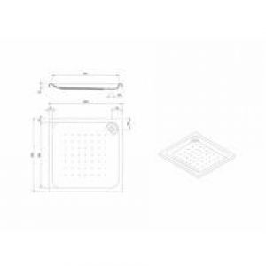 Receveur de douche carré encastré 100x100cm…