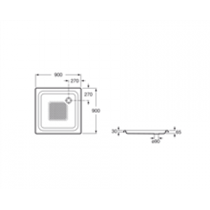 Receveur de douche d’angle 100×100 cm Blues XL…