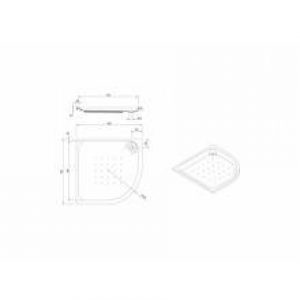 Receveur de douche d’angle encastré 90x90cm…