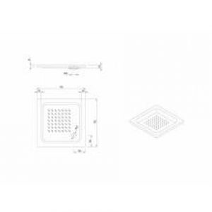 Receveur de douche encastré carré 70 x 70 cm…