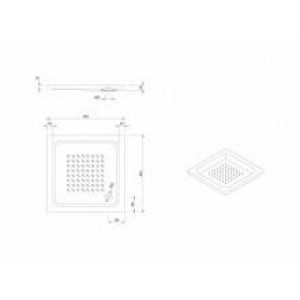 Receveur de douche encastré carré 80 x 80 cm…