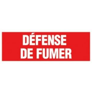 Rectangle rigide – Défense de fumer