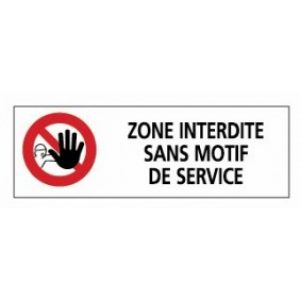 Rectangles d’interdiction rouges – 450×150 mm – norme Afnor