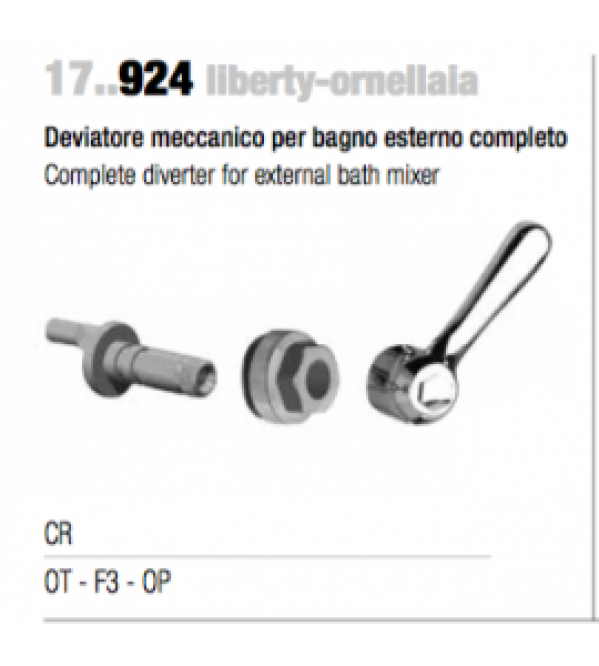 Remplacement automatique du déviateur Paini liberty 17CR924