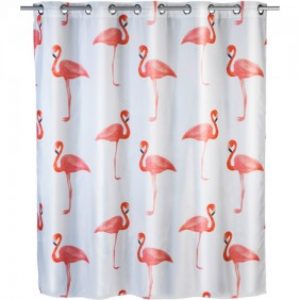 Rideau de douche anti-moisissure – Flamands roses – 180 x 200 cm