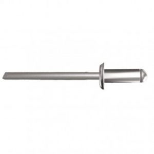 Rivets aveugles tête plate corps alu tige acier zingué