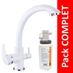 Robinet 3 voies Everglades Blanc +…