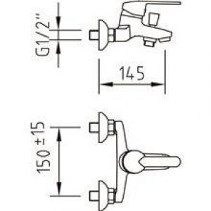 Robinet baignoire-douche S12 Urban