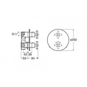 Robinet baignoire-douche thermostatique Loft Roca