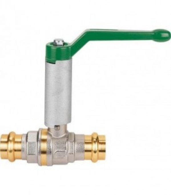 Robinet à bille en laiton à sertir avec broche rallongée 15 x 15