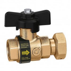 Robinet compteur droit avec clapet anti-retour Femelle 3/4&Prime; (20×27) – écrou tournant 3/4&Prime; (20×27)