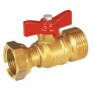 Robinet compteur droit Mâle 3/4&Prime;- Ecrou Prisonnier 3/4&Prime;- Lg:65mm