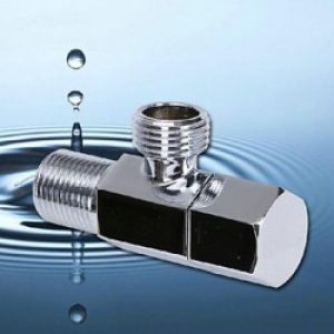 Robinet d&rsquo;angle à poignée hexagonale pour salle de bain en laiton