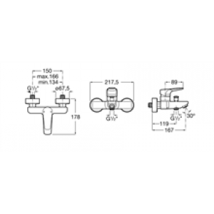Robinet de baignoire-douche extérieur Atlas Roca