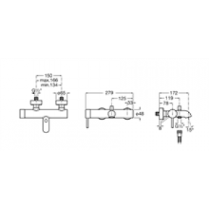 Robinet de baignoire-douche extérieur Lanta Roca