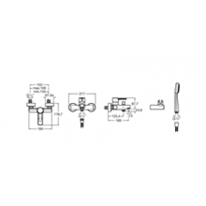 Robinet de baignoire-douche extérieur Targa Roca