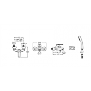 Robinet de baignoire-douche extérieure Victoria…