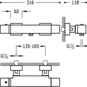 Robinet de baignoire-douche thermostatique…