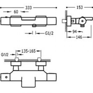 Robinet de baignoire ou douche thermostatique…