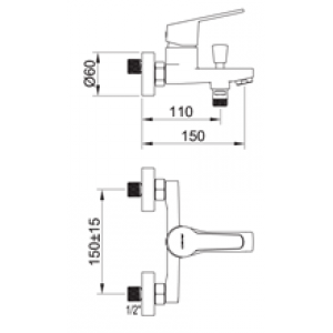 Robinet de baignoire ou douche XTRÊME mix – CLEVER