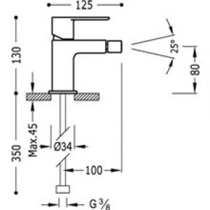 Robinet de bidet Acier TRES LOFT