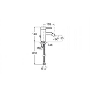Robinet de bidet avec chainette rétractable…